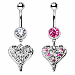 Piercing nombril coeur