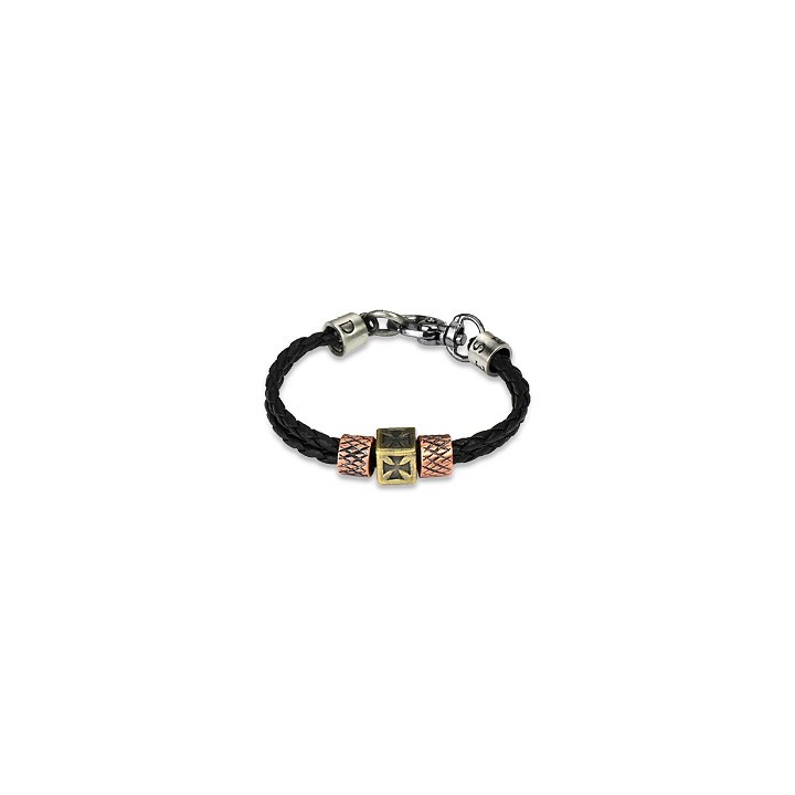 Bracelet homme cuir croix celtique