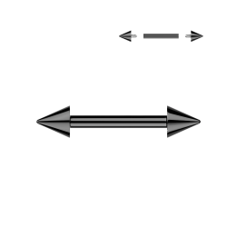 Piercing Téton Barbell Titane ASTM F136 Noir PVD – Embouts Pointe Conique | Piercing Street