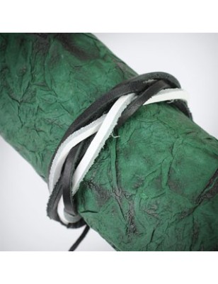 Bracelet Homme en Cuir noir et blanc 5 Brins