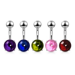 Piercing Nombril Cabochon Acier Chirurgical 10 mm – 5 Couleurs | Piercing Street