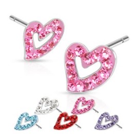 Paire boucles d'oreille coeur