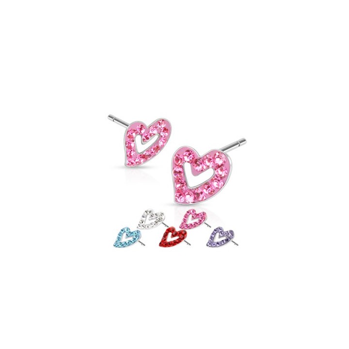 Paire boucles d'oreille coeur