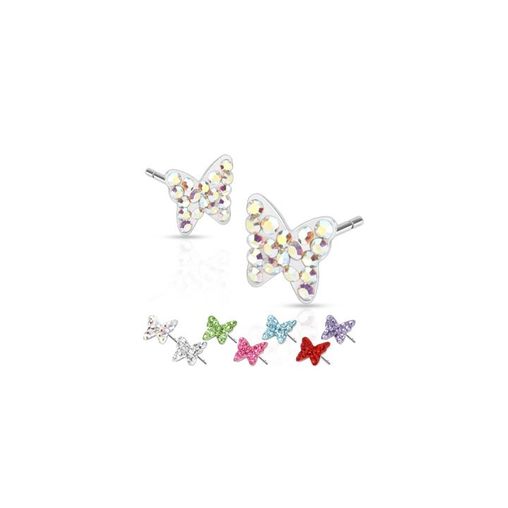 Paire boucles d'oreille papillon