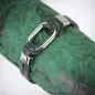 Bracelet cuir noir cercle acier Bracelet cuir noir cercle acier