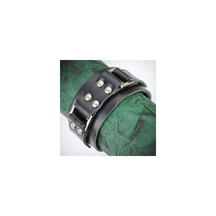 Bracelet cuir noir ceinture