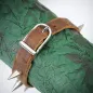 Bracelet cuir marron multi spikes