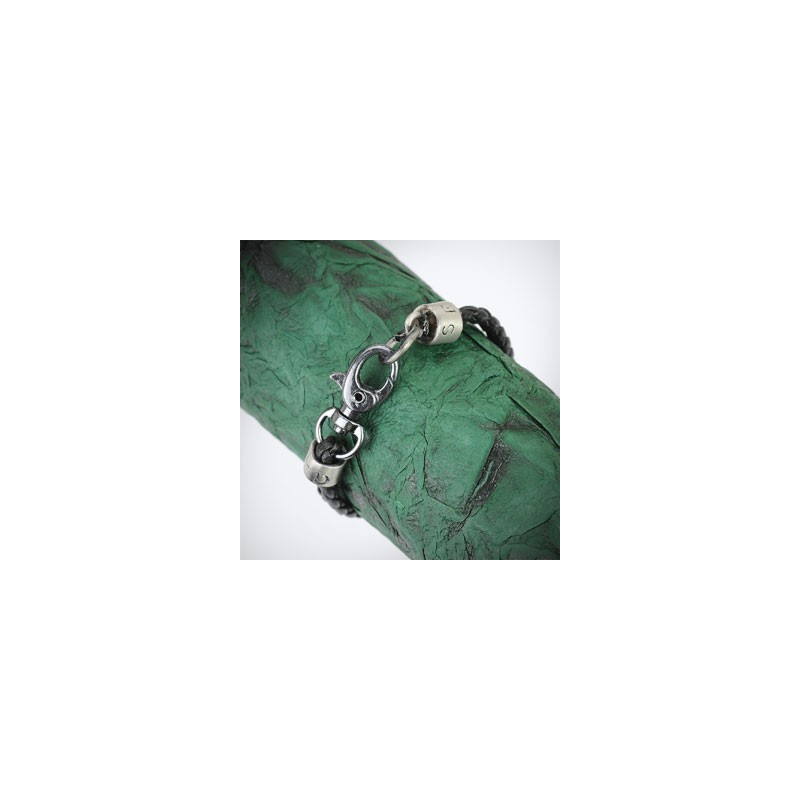 Bracciale Uomo Donna In Acciaio Inox E Cuoio Rosso - Lunghezza 19/21/23 Cm - Chiusura Magnetica