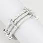 Bracelet femme cuir blanc tressé
