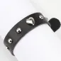 Bracelet femme cuir noir coeur