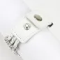 Bracelet femme cuir blanc tressé