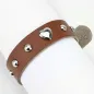 Bracelet femme cuir marron coeur