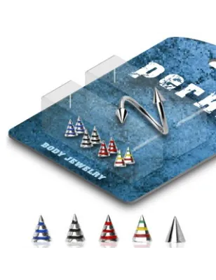 Pack Piercing Spirale Pointes Striées