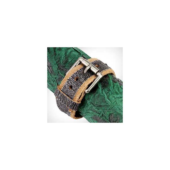 Bracelet cuir marron noir étoiles