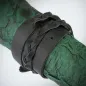 Bracelet cuir noir tressé double