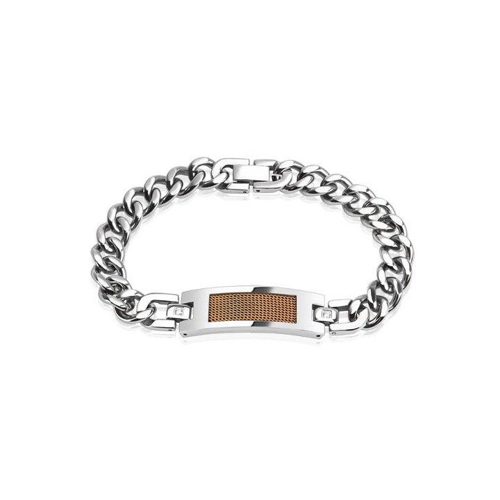 Bracelet gourmette homme acier