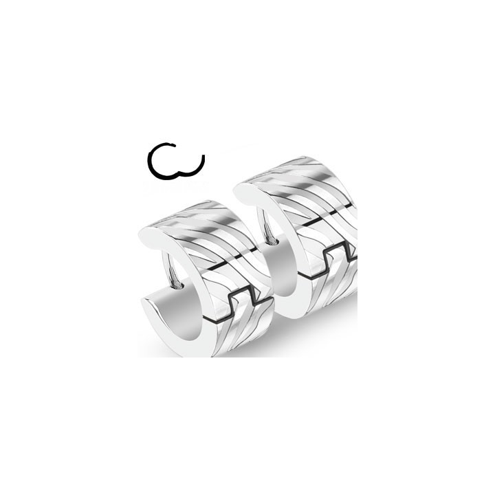 Paire Boucles d'oreille zèbre