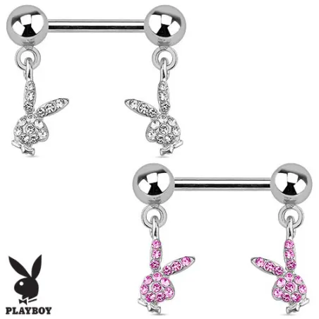 Piercing téton Playboy lapins strass