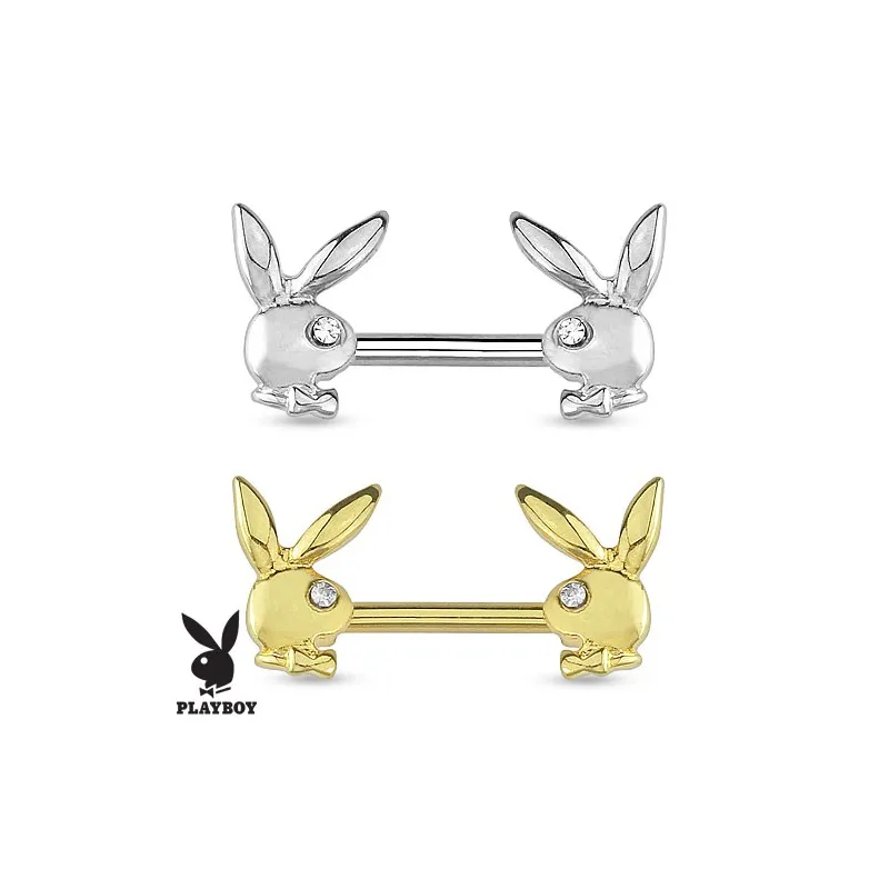 Piercing téton Playboy deux lapins