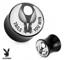 Piercing plug acrylique Playboy "Tails You Win"