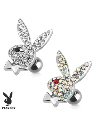 Piercing cartilage lapin Playboy strass