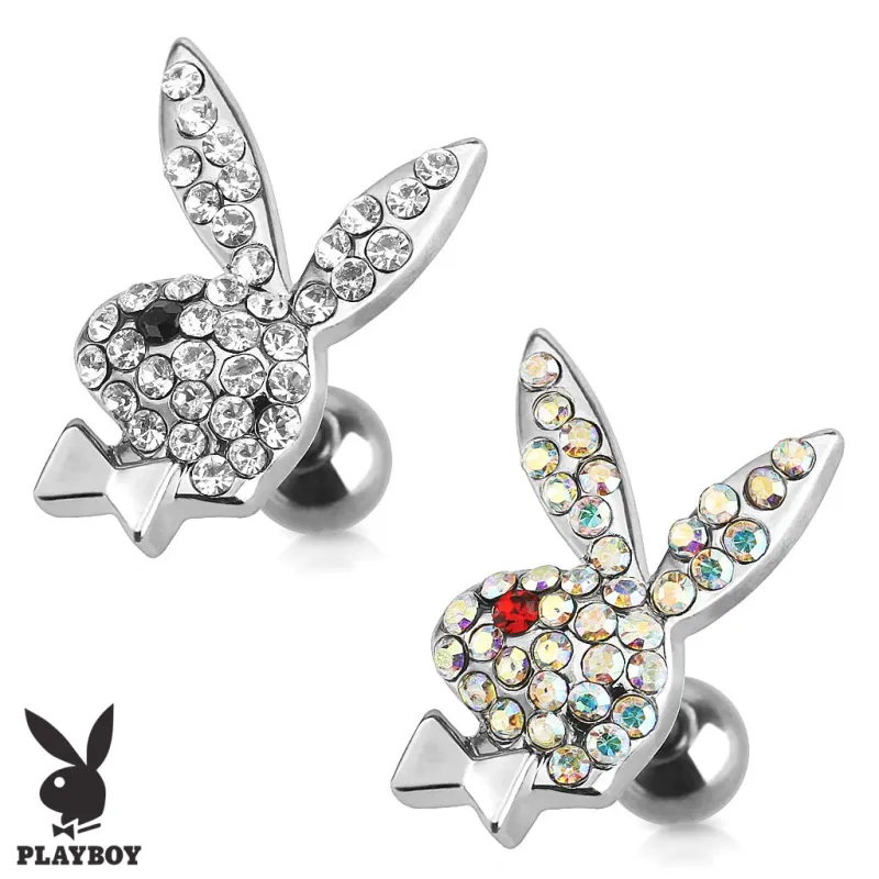Piercing cartilage lapin Playboy strass