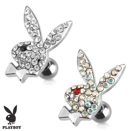 Piercing cartilage lapin Playboy strass