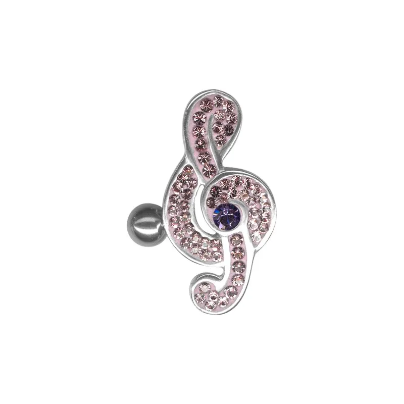 Piercing nombril Crystal Evolution Swarovski Clef de Sol