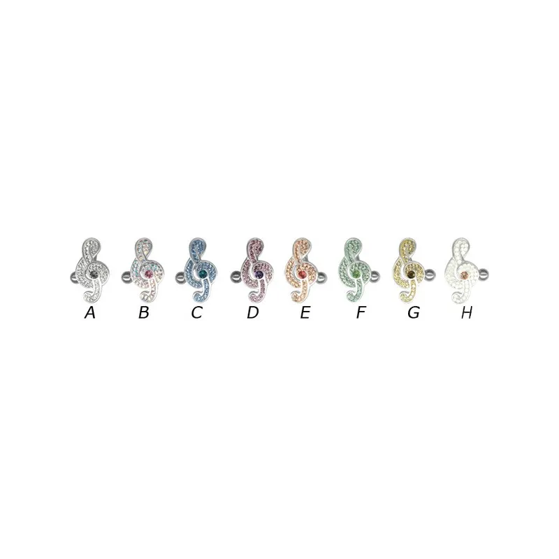 Piercing nombril Crystal Evolution Swarovski Clef de Sol