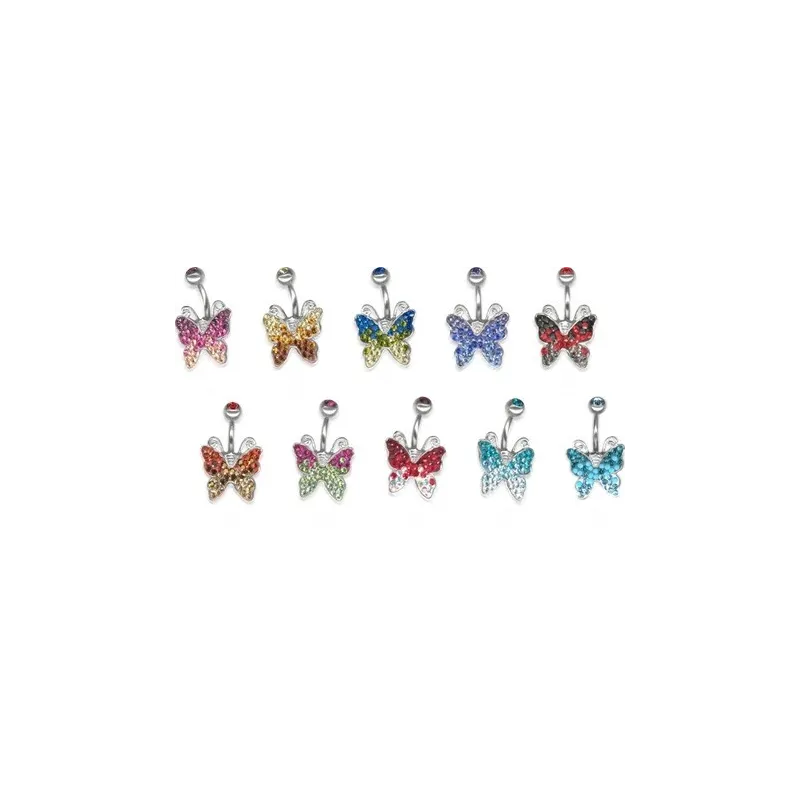 Piercing nombril Crystal Evolution Swarovski Papillon