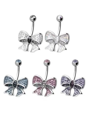 Piercing nombril Crystal Evolution Swarovski Noeud Papillon
