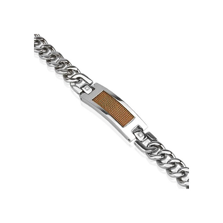 Bracelet gourmette homme acier