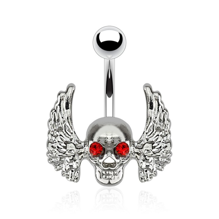 Piercing nombril tête de mort