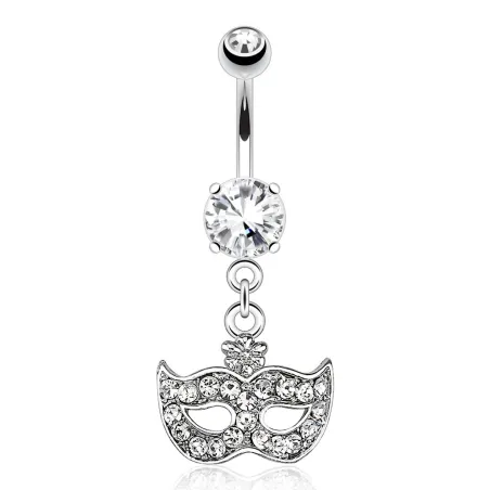 Piercing nombril masque loup