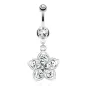 Piercing nombril fleur 5 pétales
