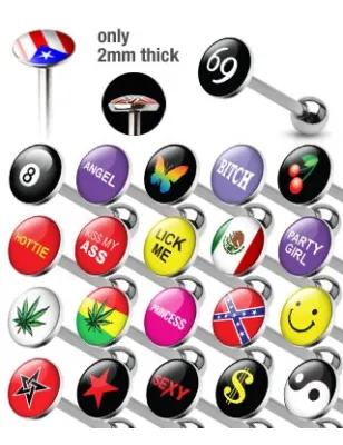 Piercing langue logos