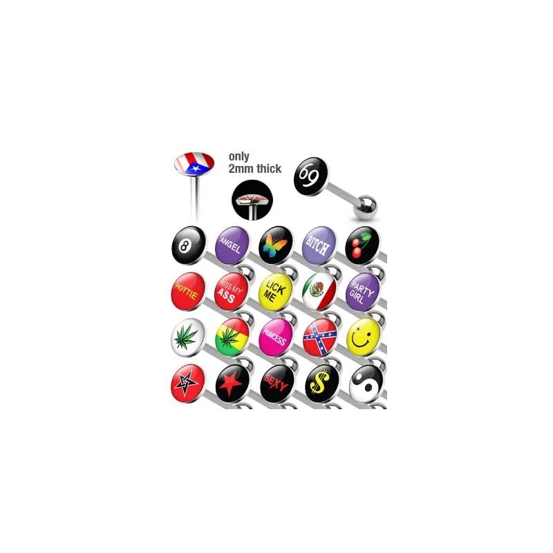 Piercing langue logos