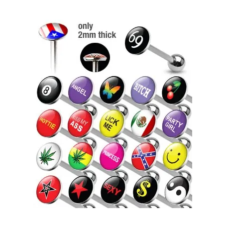 Piercing langue logos