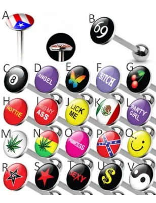 Piercing langue logos