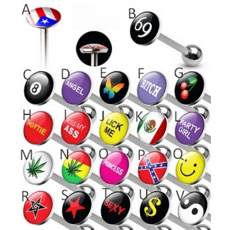 Piercing langue logos