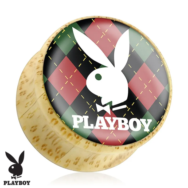 Piercing plug bois Playboy argyle Piercing plug bois Playboy argyle