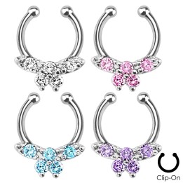 Faux piercing septum papillon