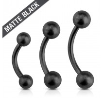 Piercing arcade boules noir mat