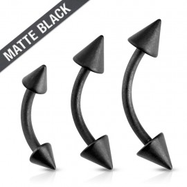 Piercing arcade spikes noir mat