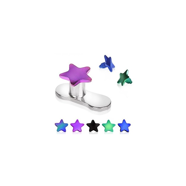 Piercing micro dermal étoile