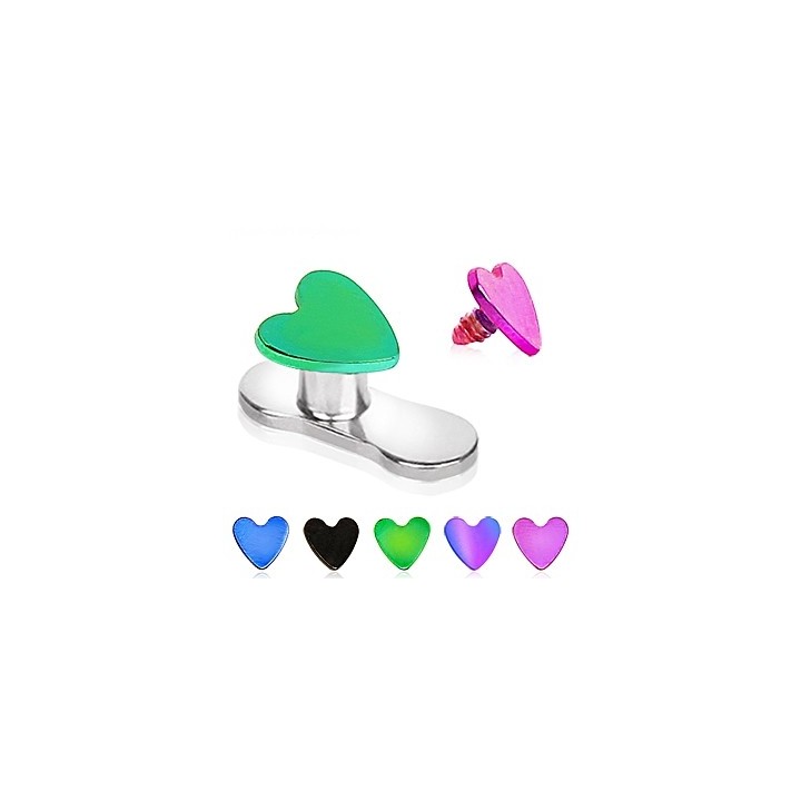 Piercing micro dermal coeur