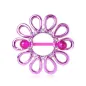 Piercing Téton Bouclier Fleur Violette