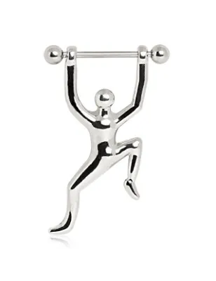Piercing téton homme suspendu