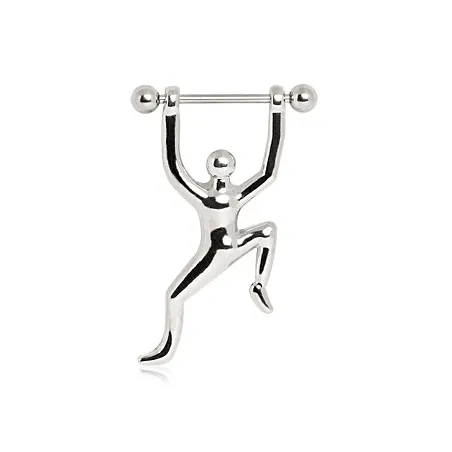 Piercing téton homme suspendu
