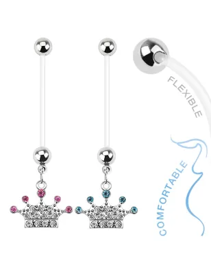 Piercing nombril de grossesse couronne